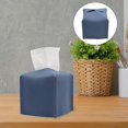 thumbnail image 4 of Portada de la caja de pañuelos con un contenedor simple de cuero Portátil portátil portátil Topinador de almacenamiento Caja de servilleta para baño C Azul Baoblaze Caja de tejido, 4 of 8