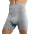 thumbnail image 3 of Blekii Men's High Waist Compression Underwear, Tummy Control Boxer Briefs for Sports, Warm Thermal Pants for Layering, Solid Color Comfort Trunks, Supportive Base Layer for Workouts, 3 of 10