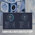 thumbnail image 3 of Osprey 240mm AIO CPU Cooler, Copper Radiator with 2400RPM Digital Display Pump, ARGB Fans, Leakproof Technology, PWM Control, CSM Utility App, Supports Intel LGA 1700/1200/115X & AMD AM5/AM4, White, 3 of 9