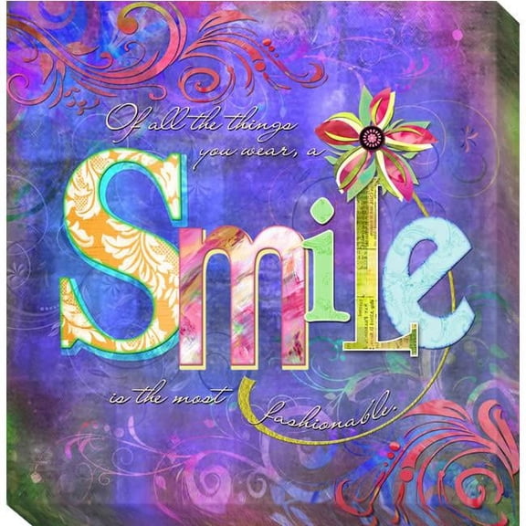 Artistic Home Gallery Smile Fashion by Connie Haley Premium Gallery-Wrapped Canvas Giclee Wall Art
