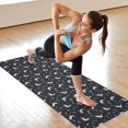 thumbnail image 6 of Black Cartoon Unicorn Pattern Hot Yoga Mat Towel Non Slip for Hot Yoga - Quick-Drying Yoga Mat Cover with 4 Corner Pockets with Travel Bag - Hot Yoga Towel Non Slip 70"x26", 6 of 6