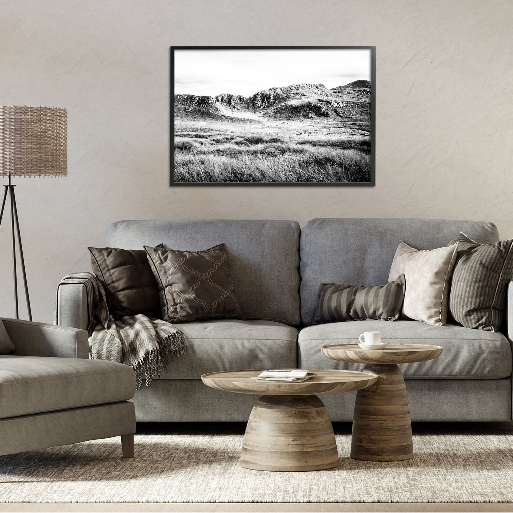 Stupell Industries Magnificent Countryside View Black Framed Giclee Art, design by Andy Amos