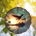 thumbnail image 3 of Metal Hanging Wind Spinners with Serene Sunset Design - Beautifully Crafted Wind Chimes for Yard and Garden Decor, 3 of 6