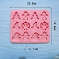 thumbnail image 5 of Ludlz Christmas Silicone Mold 12 Cavities Snowman Tree Hat Cookie Man Non-stick Food Grade Easy Release DIY Fondant Chocolate Candy Biscuit Jelly Ice Cake Baking Mold, 5 of 7