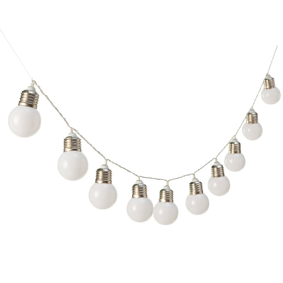 Fun Express 4 Ft. 11" White & Silver Lightbulb String Lights