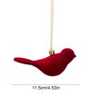 thumbnail image 3 of Leodye 1PCS Flocked Bird Shaped Christmas Hanging Ornaments, Delicate Lightweight Pendant for Xmas Tree Home Holiday Scene Decor -4.53IN, 3 of 6