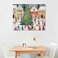 thumbnail image 2 of Nawypu  Christmas Tree Town Scene Canvas Wall Art, 2 of 4