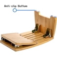 thumbnail image 4 of HLONK Bamboo Folding Step Stool  Non-Slip Leg Shaving Foot Rest Chair  Foldable One Step Stool for Home  Adults  Support up to 300lbs  Fully Assembled, 4 of 6