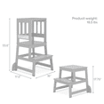 thumbnail image 5 of Dream On Me 2-in-1 Funtastic Tower and Step Stool, Easy to Assemble, Cool Grey, 5 of 7