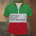 thumbnail image 2 of CONZONE Mens Tshirts Short Sleeve Zip T Shirts for Men Casual Crew Neck Patriotic Italian Flag Graphic Lightweight Tees Soft Cozy Athletic Tops, 2 of 3