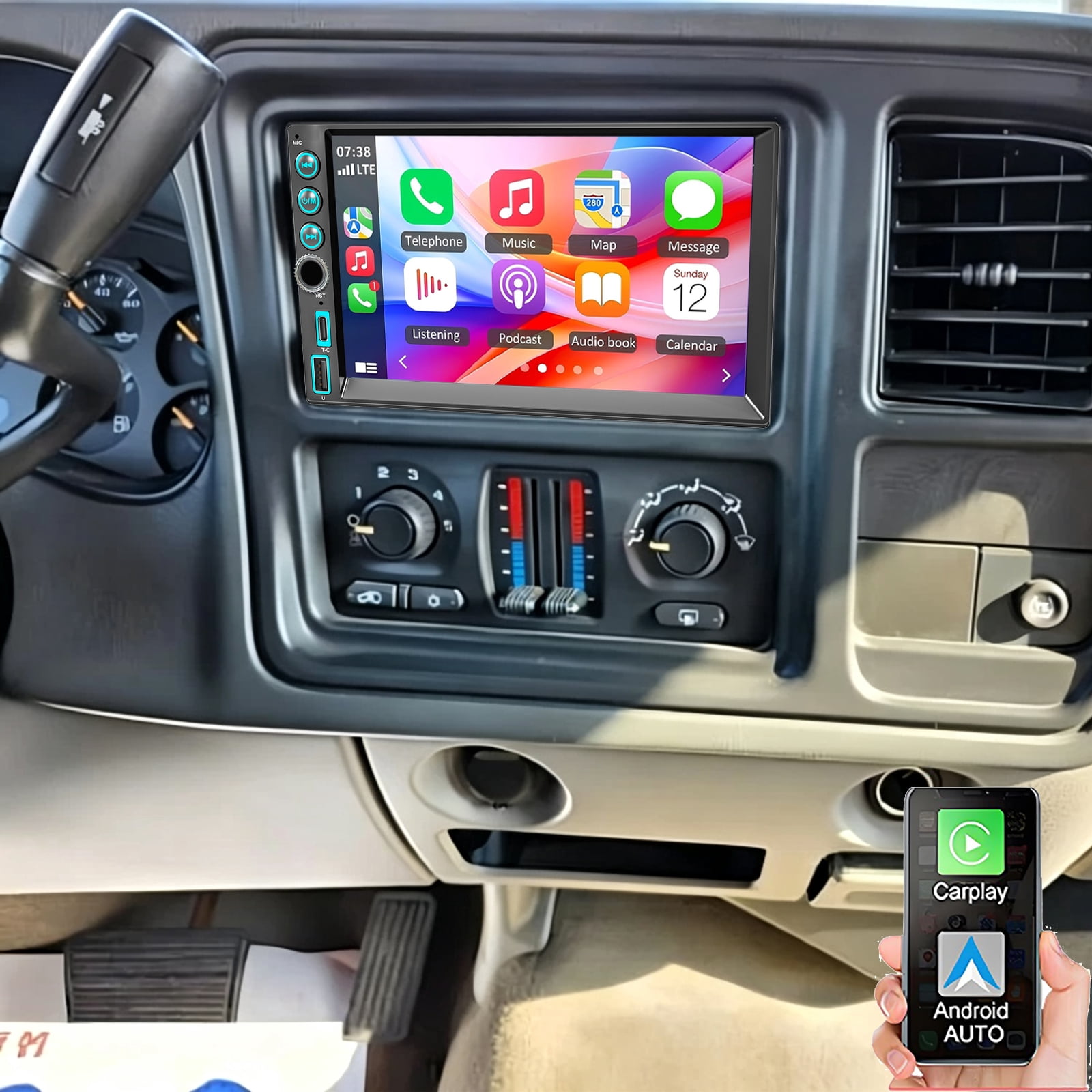 SSL, Sound Storm Laboratories DD7CPA-CS CarPlay Radio, 7 inch