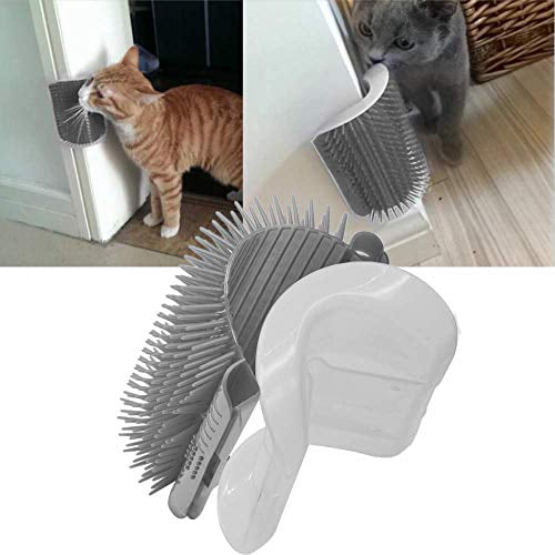 Wall Corner Massage Comb Grooming Brush Hubs Gadget 2 Pack Cat Self Groomer 