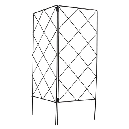 Supvox 2Pcs Black Iron Plant Support Stand Foldable Garden Trellis for Vine Climbing Plants