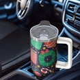 thumbnail image 5 of 30oz Christmas Bells Tumbler with Lid and Straw, Stainless Steel Cup with Handle Elk Travel Mug, Holiday Gifts for Adults, 5 of 5