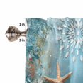 thumbnail image 5 of Tier Curtains 45 Inches Long, Coastal Jellyfish Window Treatment Curtain Drapes, Blue Coral Starfish Abstract Painting Window Half Privacy Curtains for Bedroom Bathroom, 42"x45", 2 Panels, 5 of 7