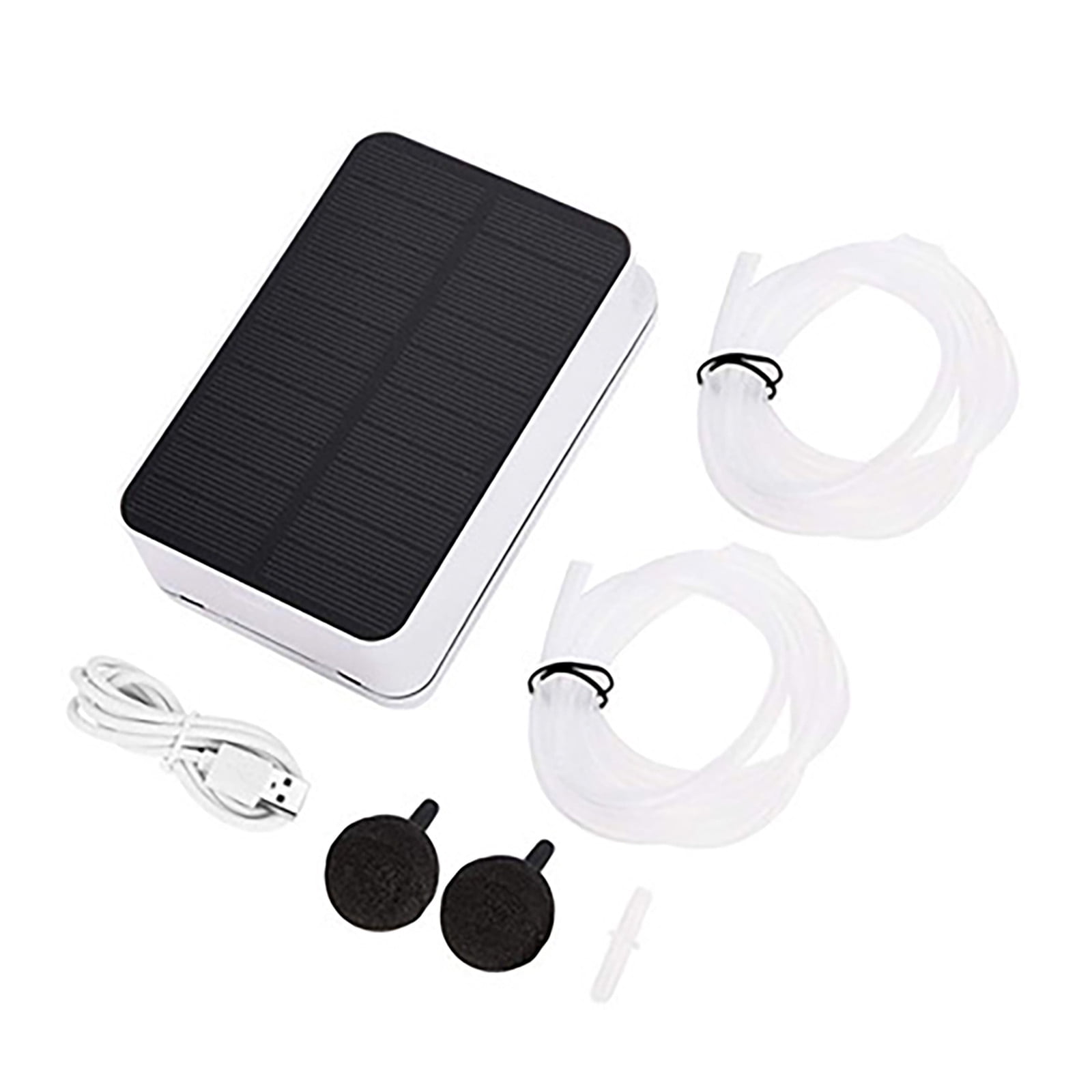 Solar Pond Pump with USB Charging, Solar Powered Pool Fish Tank Oxygenator Oxygen Aerator Air Pump Pond Kit, for Garden Fish Tank Pool Fishing Pond