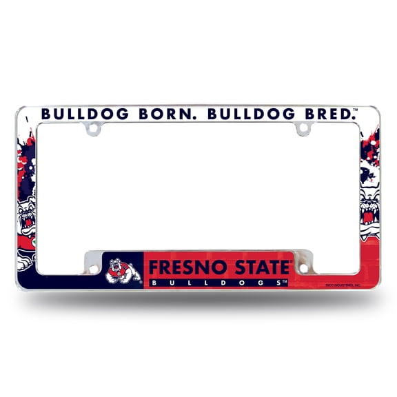 FRESNO STATE ALL OVER CHROME FRAME