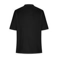 thumbnail image 7 of Scyoekwg Womens Tops Short Sleeve Loose Ladies Tops Solid Color Crewneck Regular T-shirt Casual Comfy Summer Blouses (Black,XL), 7 of 7