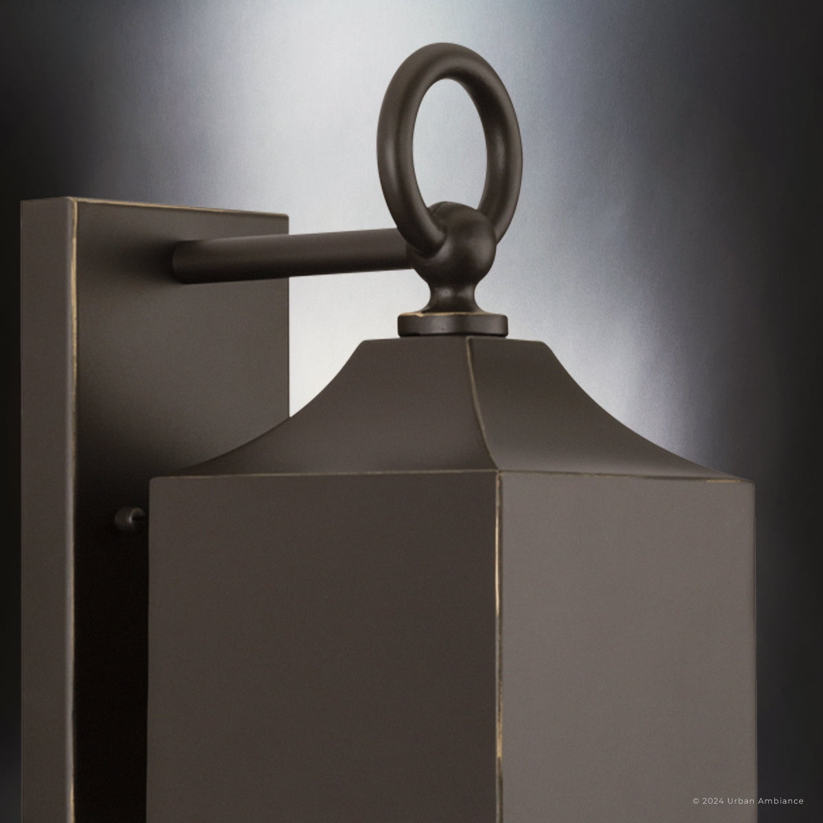 Luxury Modern Farmhouse Wall Sconce, Small Size: 18.375''H x 8.25''W, with Modern Rustic Style Elements, Antique Bronze Finish, UHP1561 from the Sunnybank Collection by Urban Ambiance