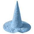 thumbnail image 2 of Lumtrix Oversize Ruched Wide Brim Witch Hat Halloween Decorations Costume Hat for Party Soft Skin-Friendly Textured Pointed Caps Party Decor Blue One Size, 2 of 3