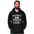 thumbnail image 3 of Sarcastic Property of Awesome Dude Hoodie Hooded Sweatshirt Men Brisco Brands S, 3 of 6