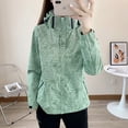 thumbnail image 2 of ZJXFGS Women's Waterproof Rain Jacket,Lightweight Windproof Full Zip Women's Packable Fall Raincoat Windbreaker with Hood,Jackets for Women,Snowboard Jacket,Ski Jacket,,,Green,XL, 2 of 2