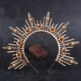 thumbnail image 4 of Diadema con corona de Halo de diosa para mujer, banda para el pelo con pinchos Sunburst, disfraz de fiesta, Cosplay, tocado para sesión de fotos de boda, 4 of 5