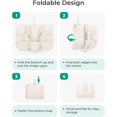 thumbnail image 3 of Tote Bag for Women, Foldable Tote Bag With Zipper Travel Large Shoulder Bag Handbag for Work-16.5''l X 6''wx 14''h, 3 of 7