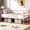 Pink Daybed, variant on Twin Size Metal Roll Out Trundle Bed Frame with Wheels and Slats Support, Pink