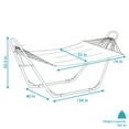 thumbnail image 3 of Sunnydaze 2-Person Polyester Spreader Bar Hammock with Stand, 450 lb Capacity - Catalina Beach, 3 of 6