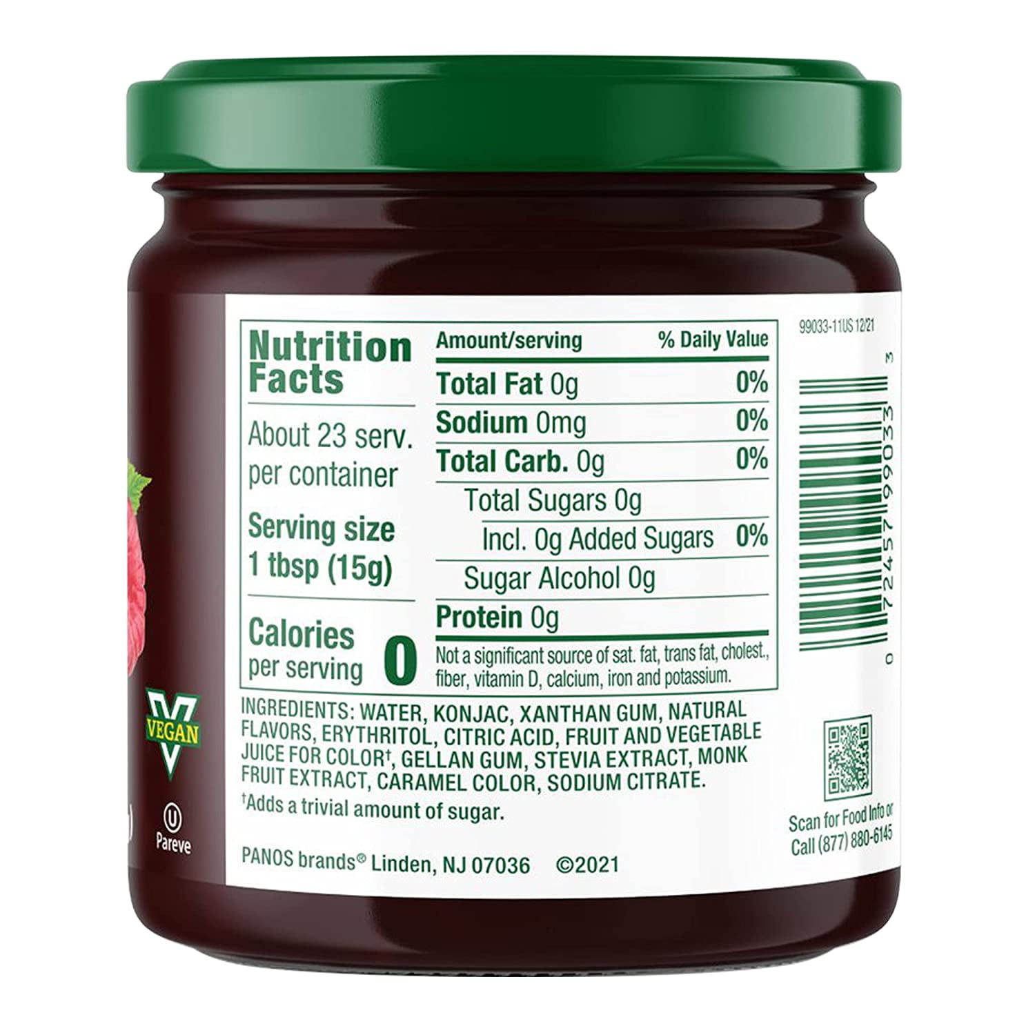 Walden Farms Calorie Free Fruit Spread Raspberry 12 oz Pack of 3