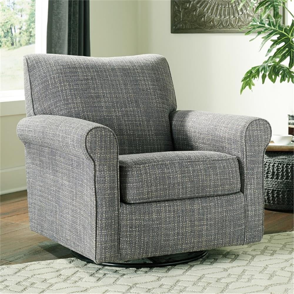 Ashley Furniture Renley Tweed Swivel Glider Rocking Chair, Ash Gray