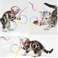 thumbnail image 5 of Jinsinto Cat Wand Rainbow Toys 2pcs Rainbow Ribbon Wand for Kitten Training Rainbow Ribbon Cat Charmer Wand Interactive Catcher Teaser Wand for Kitten Cat Exerciser 28cm, 5 of 5