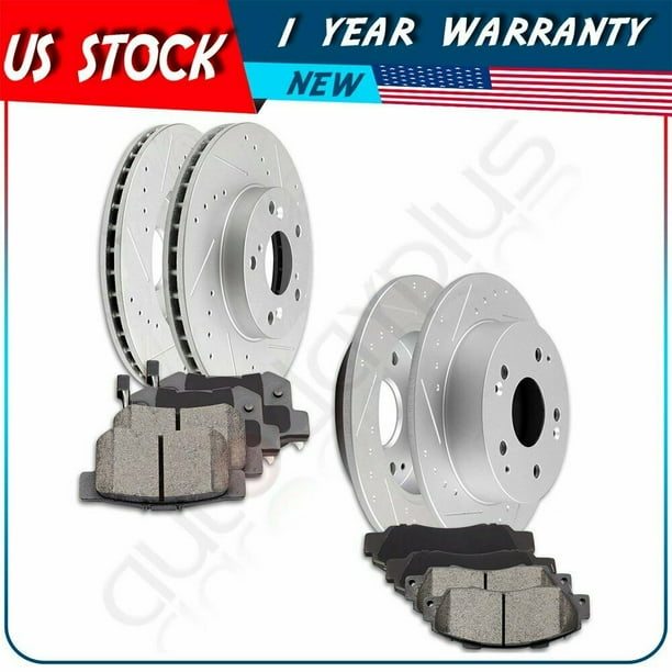 Front + Rear Brake Rotors Ceramic Pads For 1998 1999 2000 2001 2002 Honda Accord
