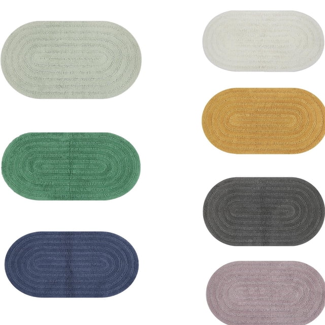 Alfombra de baño de microfibra suave absorbente - textura antideslizante en relieve, secado rápido, alfombra lavable a máquina, baño y cocina de baño