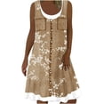 thumbnail image 1 of JUNWELL Été Dégagement Femmes Robes Femmes Été Robe Vintage en Vrac V-Cou Imprimé Sans Manches Débardeur Robe Midi, 1 of 5