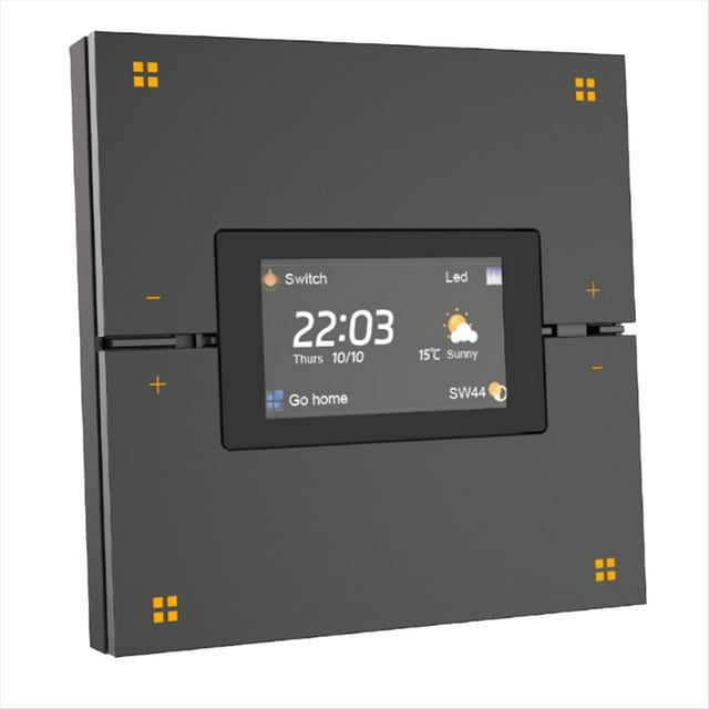 Tuya Smart Home - Interruptor de Pared con Botón Pulsador y Sensor de Cuerpo Humano con Radar de 3,5 Pulgadas, Interruptor Inteligente Zigbee, Botón Pulsador Inteligente