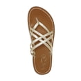 thumbnail image 3 of SAM EDELMAN Womens Gold Strappy Breathable Marinea Round Toe Slip On Leather Thong Sandals 8.5 M, 3 of 3