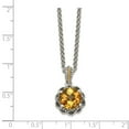 thumbnail image 2 of 925 Sterling Silver with 14k Gold Accent Polished Citrine Pendant, 2 of 3