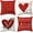 Red, variant on 4 Pcs Valentines Day Pillow Covers 18x18, Love Heart Valentines Day Throw Pillowcase, Valentines Day Home Decorations for Couch Sofa Living Room, Valentines Day Gifts for Him/Her (Red)