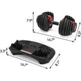 thumbnail image 5 of Adjustable Dumbbell 5-52.5lbs (Single) Red & Black, 5 of 5