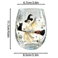 thumbnail image 2 of Halloween Style Drinking Glass Tumbler with 2D Printed Exterior Stemless Cup for Home Bar Kitchen Party Decor, 2 of 8