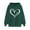 Green, variant on DDAPJ pyju Womens Heart Print Hoodie 2023 Fall Fashion,Teen Girls Cute Graphic Hooded Sweatshirt Loose Casual Long Sleeve Drawstring Pullover Hoodies with Kangaroo Pocket