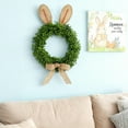thumbnail image 5 of 24" Easter Bunny Ear Bow Wreath with Flower Ornaments, Large Artificial Green Plant Door Hanging for Home Decoration, Waterproof and Sunproof Spring Holiday Garland, 5 of 9