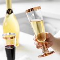 thumbnail image 3 of 36X Wedding Champagne Flute Disposable Plastic Wedding Cup Champagne Glass Drinking Utensils for -Golden, 3 of 4