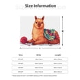 thumbnail image 3 of KLL Cozy Knitting Llama Print Fleece Throw Blanket, Horizontal Fleece Bedding Cute Soft Blankets Comfy Fleece Flannel Plush Home Decor for Couch & Bed -40"x30", 3 of 9