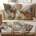 thumbnail image 6 of Vintage Flowers Pillow Covers 20x20 Inch Set of 2 Rust Orange Yellow Floral Leaves Decorative Square Throw Pillows For Couch Rustic Pillow Cases Home Decor For Sofa Bed Porch Living Room Outdoor, 6 of 6