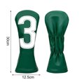 thumbnail image 2 of CSChome Housse de Golf en Cuir Faux Cuir Housse de Tête de Club de Golf Style Britannique Vert Imperméable Résistant à l'Usure Protection de Tête Accessoires de Club de Golf, 2 of 6