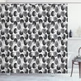 thumbnail image 1 of Ambesonne Vegetarian Shower Curtain, Engraving Style Figs, 69"Wx75"L, Black White, 1 of 3