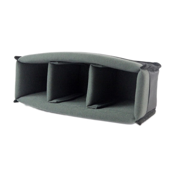 Estuche de inserción para cámara, a prueba de golpes, divisor extraíble, bolsa de viaje para cámara DSLR, gruesa y acolchada, para fotografía, bolsa gris